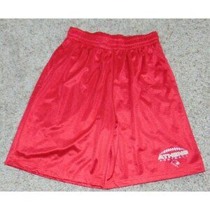 Mens Athens Football Shorts Medium Athletic Basketball A4 Red Active Mesh
